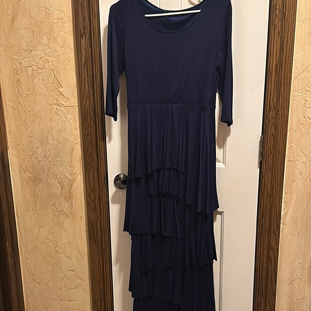 Navy Blue Ruffle Dress